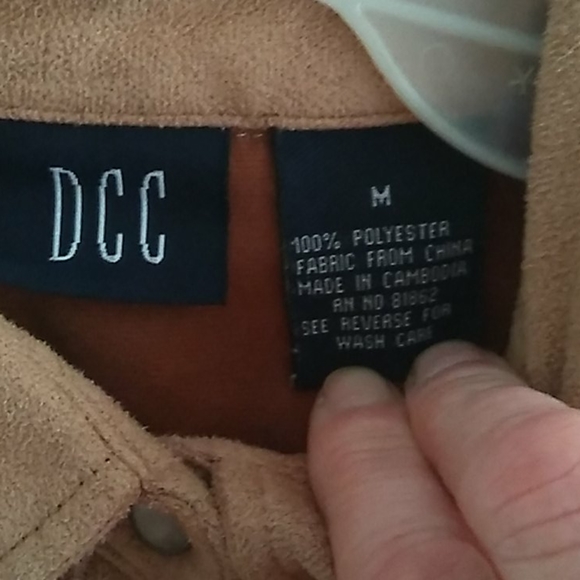 Faux suede button down DCC size M - Picture 2 of 4